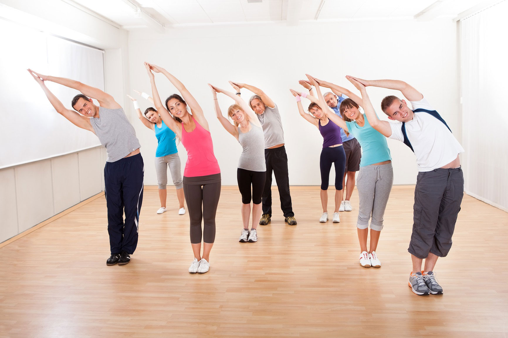 aerobic exercises in living room
